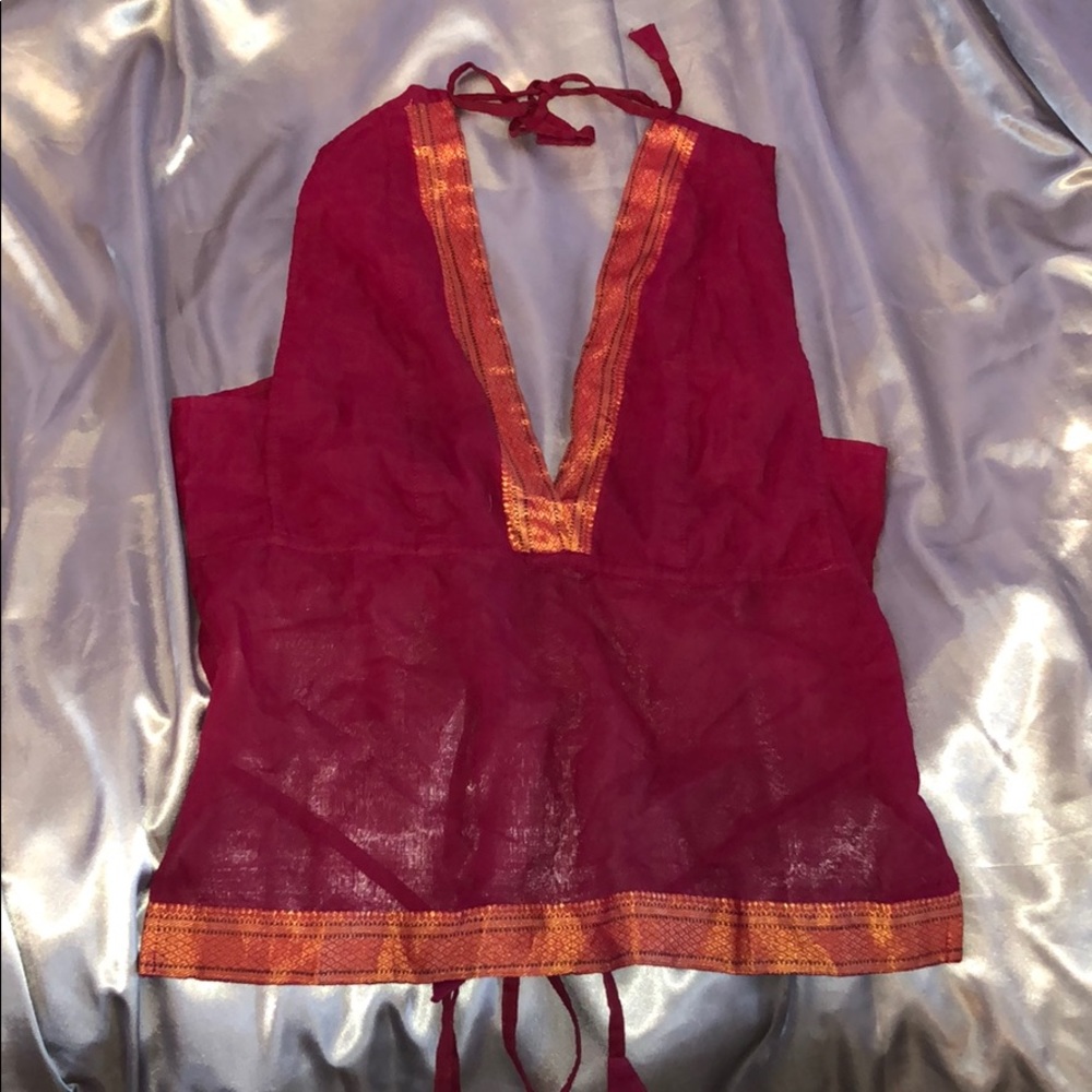 Backless Indian Boho Backless Top